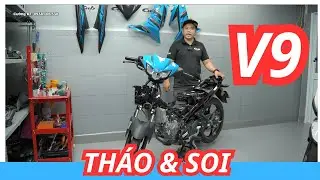 B&ecirc;n trong d&agrave;n &aacute;o Yamaha 135LC V9 - c&ugrave;ng soi chi tiết với Cường KT