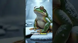 FROG FREEZES to DEATH and Comes BaCK to LIFE?! ❄️🐸 #FrozenFrog #FrogFacts #AnimalSurvival