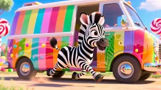 Baby Zebra&rsquo;s Candy Van 🦓🍬 | Fun Kids Song | Preschool Learning Adventure
