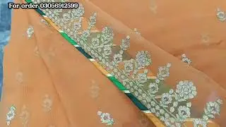 Pure Chiffon Formal Dress | Farshi Shalwar, Shirt & Dupatta Chatapati Stitching | High-Quality Work 
