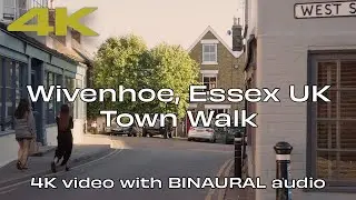 🇬🇧 Wivenhoe Essex UK⎮4K Ultra HD Binaural Audio | Barefoot Walk ☀️ 👣