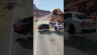 Realistic Highway Car Crashes #114