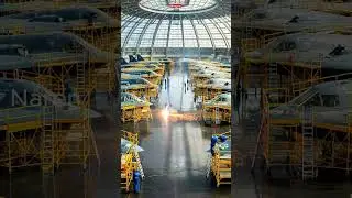 Rapid assembly of stealth fighter jets! Witness #shorts #fighterjet #productionline #stealth #fyp