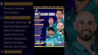 New Zealand 👑 Squad For T20I World Cup 2026 🏏🤔.. #shorts #newzealandsquad #indvsnz #t20worldcup 🔥