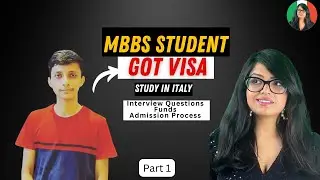 Student received Visa to study Medicine & Surgery in Italy. Visa Interview Funds, admission. (Hindi)