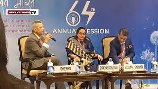 MS. Shradha Suri Marwah Precident ACMA address the press conference 64th ACMA annual session.