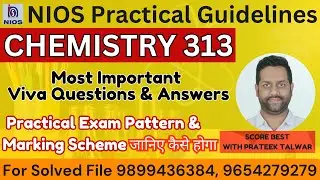 NIOS Chemistry Practical 2025 | Most Important Viva Questions & Marking Scheme Explained! 🧪
