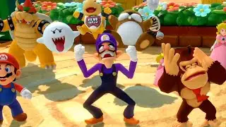 Super Mario Party - MiniGames - Mario Vs Waluigi Vs Donkey Kong Vs Shy Guy