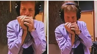 Mick Jagger Practices Harmonica in the Studio September 2025 