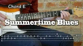 Summertime Blues - Tab and chords, como tocar, レッスン , урок, табулатуры