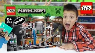 Lets Build LEGO Minecraft THE MINE! w/ Mike! (Timelapse & FGTEEV Cheesy Review)