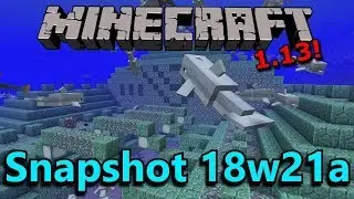 Minecraft 1.13 Snapshot 18w21a- Dolphin Treasure Hunting, Bug Fixes