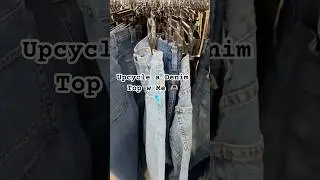 Making a Denim Top out of thrifted jeans! #sewingtutorial #sewing #thriftflip #upcycledfashion #sew