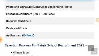 Sainik School Vacancy 10th Pass 2022 | Sainik School Bharti 2022,  Army School Recruitment 2022