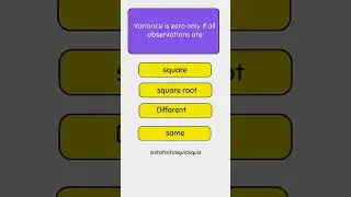 Variance is zero if...... #fbise #education #1styearstatistics #education #yt #ytshorts