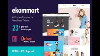 ekommart - All-in-one eCommerce WordPress Theme Full Activated Working