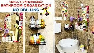 Small & Unfurnished Renter-Friendly Bathroom Organization Ideas || Home Reset || ImaansDiary ||