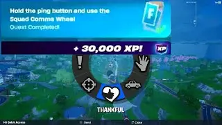 Hold the ping button and use the Squad Comms Wheel Fortnite Galactic Battle