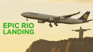Airbus A340-300 Lufthansa's Epic Landing at Rio Gale&atilde;o Airport! | Flight Simulator