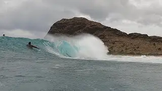 Bodyboarding Westside Oahu, Hawaii. Slaughta House