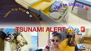 Packed for Japan&hellip; Then This Happened! 😱 | Tsunami Alert #JapanTrip #TsunamiAlert #TravelVlog #vlog 