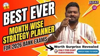 MONTH WISE STRATEGY PLANNER FOR 2026 BANK EXAMS | SURPRICE ELEMENTS IN GOAT BATCH 3.0 #ibpspo