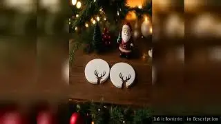 Christmas Round Antler Coaster Silicone Mold DIY Deer Head Shape Hollow Coaster Coffee Coaster Red W