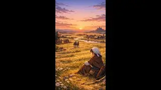 Wide Plain at Dusk Where a Gentle Flute Ballad Moves Without Urgency #MedievalBallad