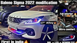 Modified baleno sigma | Baleno 2022 base to top modification | baleno headlight modification 2022