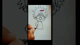 chibi gojo #drawing #easy #anime #jjk #gojo