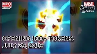 Marvel Puzzle Quest Gameplay: Opening 100+ Tokens 7/29/19