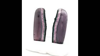 Watermelon Tourmaline Slice Pair by LabradoriteKing