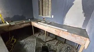 Aprenda FAZER uma Bancada de concreto Passo a Passo 