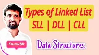 Types of Linked List in Data Structures | SLL | DLL | CLL Explained