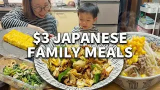 Easy $3 Japanese Family Meals 🍱 Realistic Routine of 4 in Okinawa, Japan 🇯🇵 | Vlog