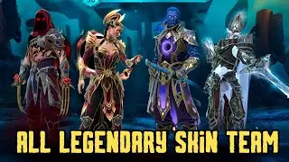 High intensity Match 🔥 When ALL 4 LEGENDARY SKIN TEAM comes Together || Shadow Fight 4 Arena 
