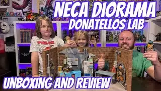 TMNT Neca Diorama Donatellos Lab Unboxing And Review