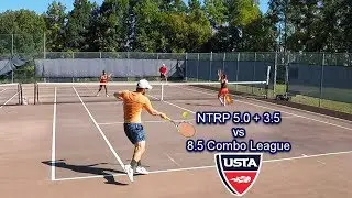NTRP 5.0 Andrew + 3.5 Wife take on 8.5 Mixed Doubles Combo League Tennis