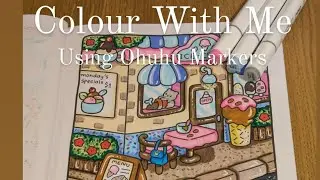 Colour With Me, Relaxing, Ohuhu Markers, Cozy Corner, Coco Wyo, ASMR,  Ice Cream Shop.