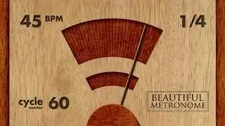 45 BPM 1/4 Wood Metronome HD