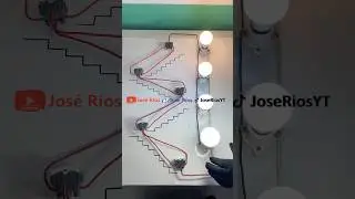 Circuito de Escalera de 5 Interruptores #joserios #electricidad