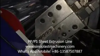 Test PP PS Sheet Extruder Machine for customer from Algeria