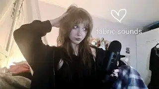 ASMR showing my outfits // fabric sounds + whispering 🐑🤍