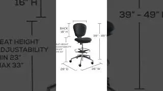 Safco, Metro Extended Height Chair, Ergonomic Office Chair