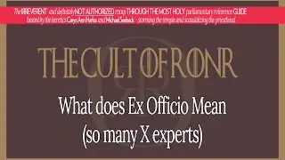 What does Ex Officio Mean - Right Wing X's new vocabulary