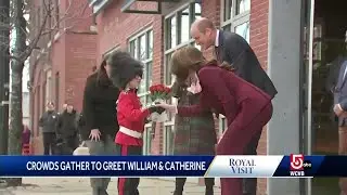 Crowds gather in Massachusetts to greet royal couple at every stop