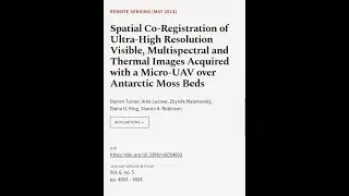 Spatial Co-Registration of Ultra-High Resolution Visible, Multispectral and Thermal I... | RTCL.TV