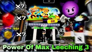 Power Of Max Leeching 3 in Classic Mode ll bedwars blockman go