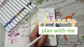 🎆 plan with me // January 2024 bullet journal setup