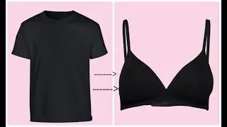 DIY Soft Padded Bra / Bikini From T-shirt | टीशर्ट से padded ब्रा